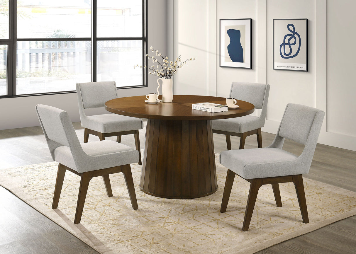 Galindo Light Grey Upholstered Dining Side Chair (Set Of 2) by Coaster at Eve Furniture