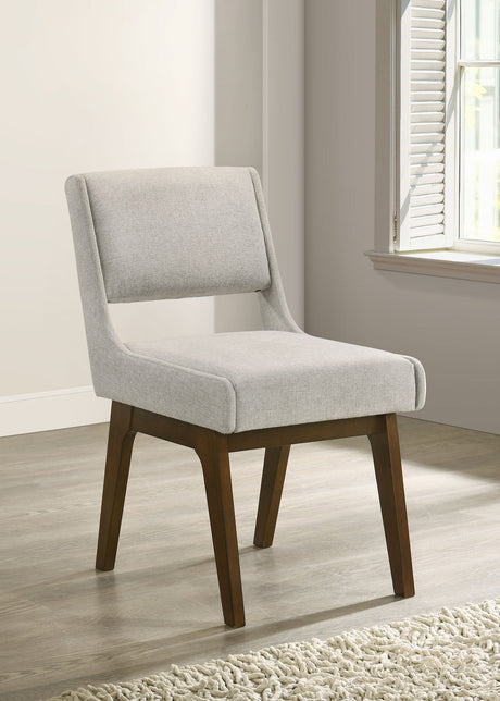 Galindo Light Grey Upholstered Dining Side Chair (Set of 2) by Coaster at Eve Furniture