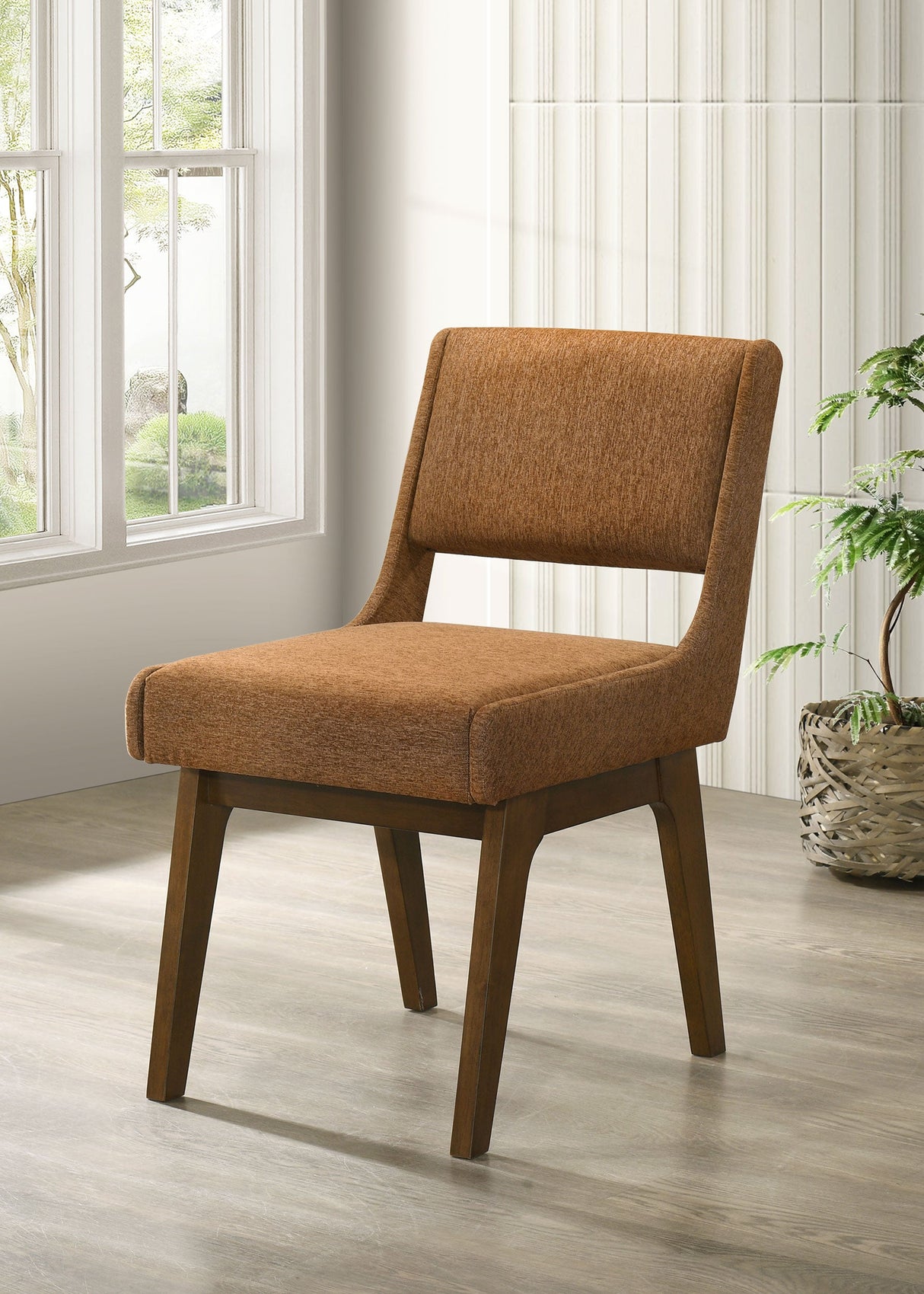 Galindo Nutmeg / Walnut Upholstered Dining Side Chair (Set Of 2) by Coaster at Eve Furniture
