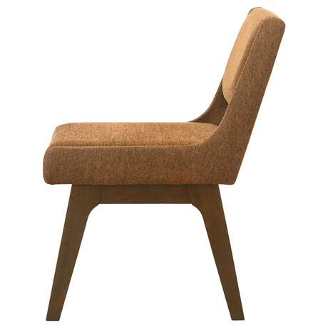 Galindo Nutmeg / Walnut Upholstered Dining Side Chair (Set of 2) by Coaster at Eve Furniture