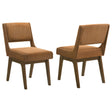 Galindo Nutmeg / Walnut Upholstered Dining Side Chair (Set Of 2) by Coaster at Eve Furniture