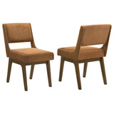 Galindo Nutmeg / Walnut Upholstered Dining Side Chair (Set Of 2) by Coaster at Eve Furniture