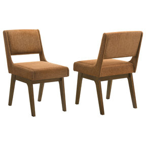 Galindo Nutmeg / Walnut Upholstered Dining Side Chair (Set Of 2) by Coaster at Eve Furniture