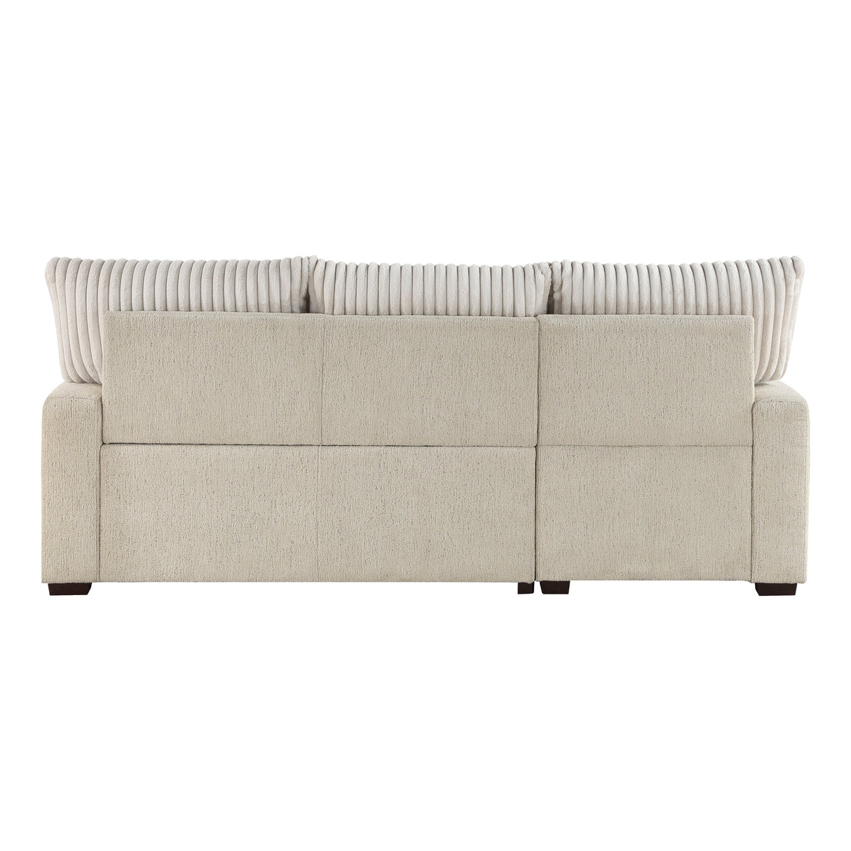 Gallatin Beige 2-Piece Sectional with Left Chaise, Pull-out Bed and Hidden Storage by Homelegance at Eve Furniture