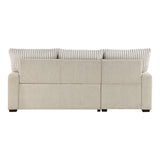 Gallatin Beige 2-Piece Sectional with Left Chaise, Pull-out Bed and Hidden Storage by Homelegance at Eve Furniture