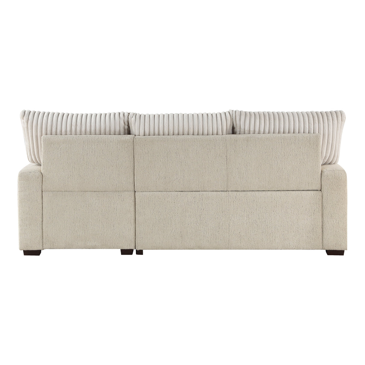 Gallatin Beige 2-Piece Sectional with Right Chaise, Pull-out Bed and Hidden Storage by Homelegance at Eve Furniture
