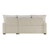 Gallatin Beige 2-Piece Sectional with Right Chaise, Pull-out Bed and Hidden Storage by Homelegance at Eve Furniture