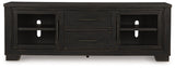 Galliden Black 80" TV Stand by Ashley at Eve Furniture