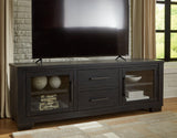 Galliden Black 80" TV Stand by Ashley at Eve Furniture