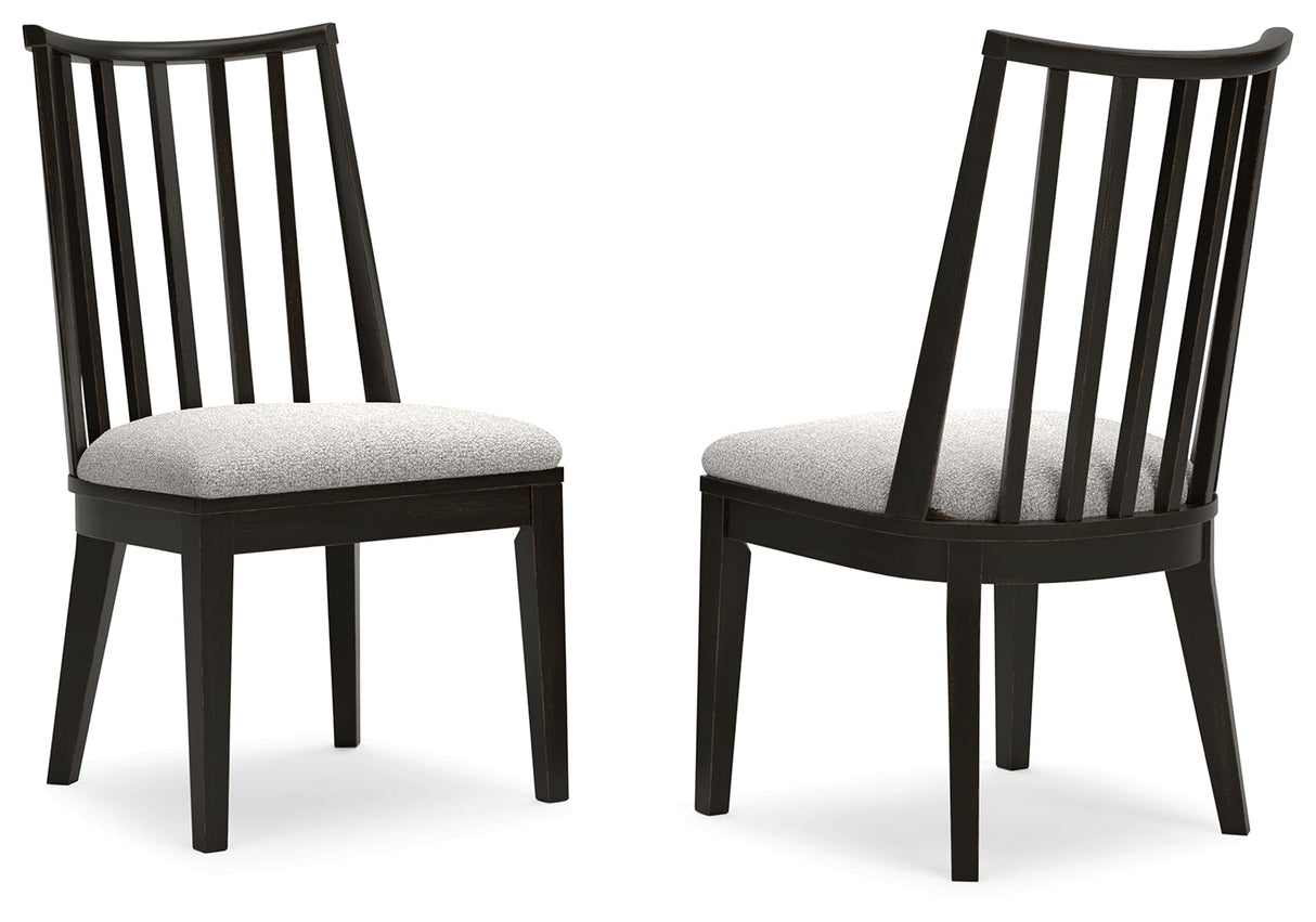 Galliden Black Dining Chair, Set of 2