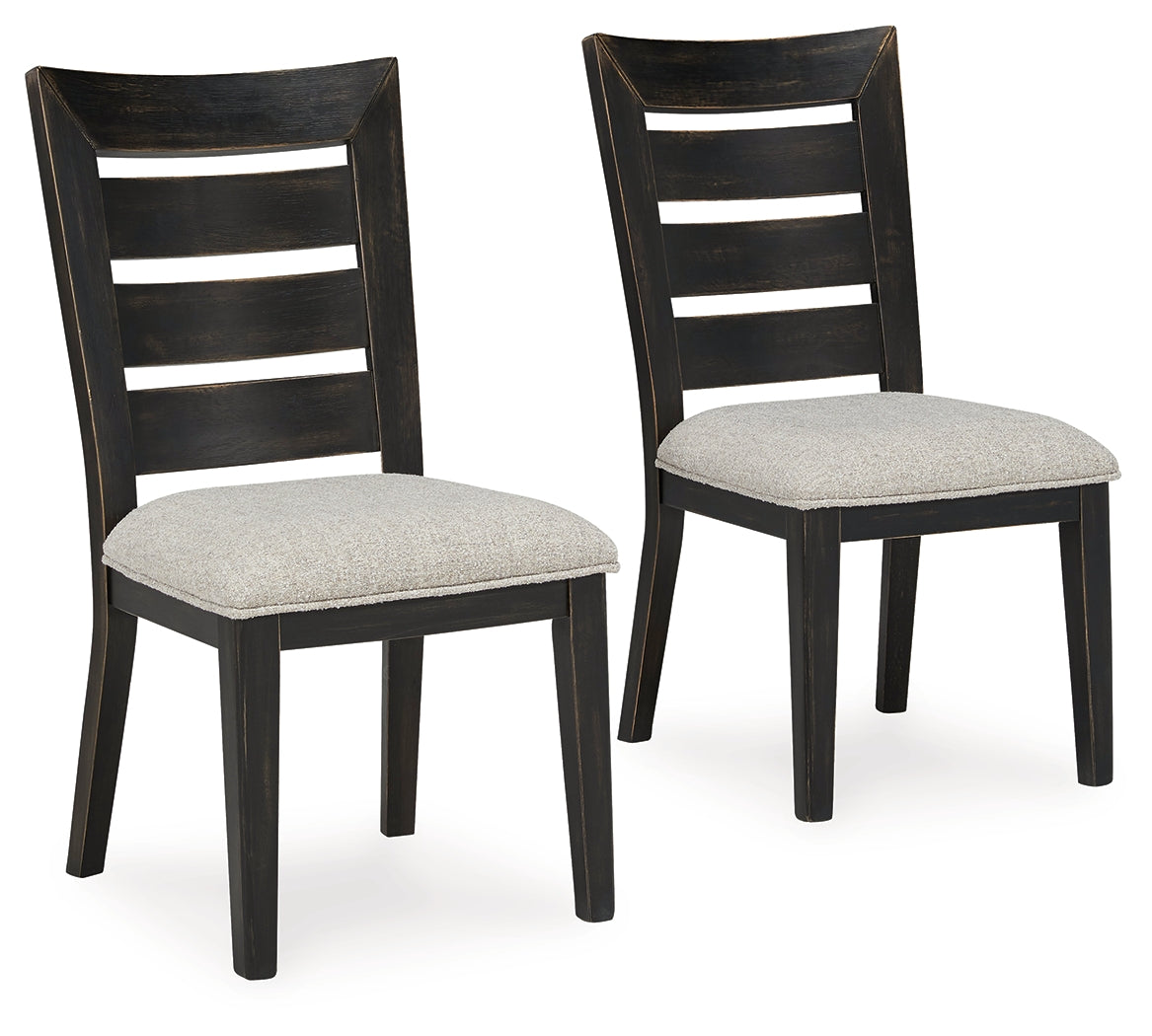 Galliden Black Dining Chair, Set of 2