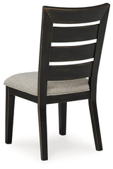 Galliden Black Dining Chair, Set of 2