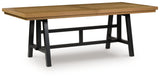 Galliden Black/Brown Extendable Dining Table and 4 Chairs by Ashley at Eve Furniture