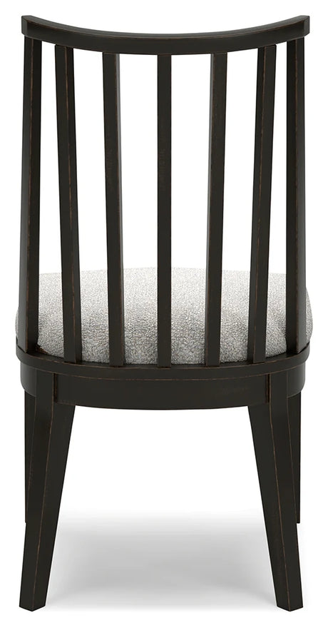 Galliden Black/Brown Extendable Dining Table and 6 Chairs by Ashley at Eve Furniture