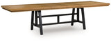 Galliden Black/Brown Extendable Dining Table and 6 Chairs by Ashley at Eve Furniture