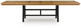 Galliden Black/Brown Extendable Dining Table and 6 Chairs by Ashley at Eve Furniture