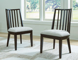Galliden Black/Brown Extendable Dining Table and 6 Chairs by Ashley at Eve Furniture