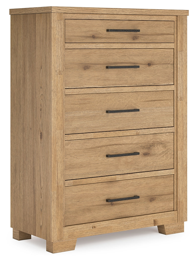 Galliden Light Brown Chest of Drawers