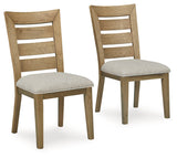 Galliden Light Brown Dining Chair, Set of 2