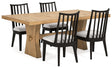 Galliden Light Brown Dining Table and 4 Chairs by Ashley at Eve Furniture