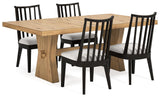 Galliden Light Brown Dining Table and 4 Chairs by Ashley at Eve Furniture