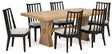 Galliden Light Brown Dining Table and 6 Chairs by Ashley at Eve Furniture