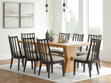 Galliden Light Brown Dining Table and 8 Chairs by Ashley at Eve Furniture