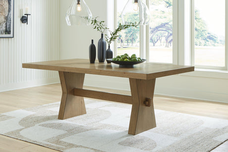 Galliden Light Brown Dining Table by Ashley at Eve Furniture