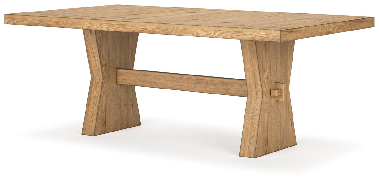 Galliden Light Brown Dining Table by Ashley at Eve Furniture