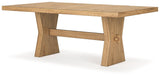 Galliden Light Brown Dining Table by Ashley at Eve Furniture