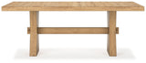Galliden Light Brown Dining Table by Ashley at Eve Furniture