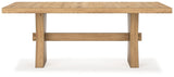 Galliden Light Brown Dining Table by Ashley at Eve Furniture