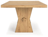 Galliden Light Brown Dining Table by Ashley at Eve Furniture