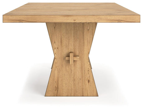 Galliden Light Brown Dining Table by Ashley at Eve Furniture