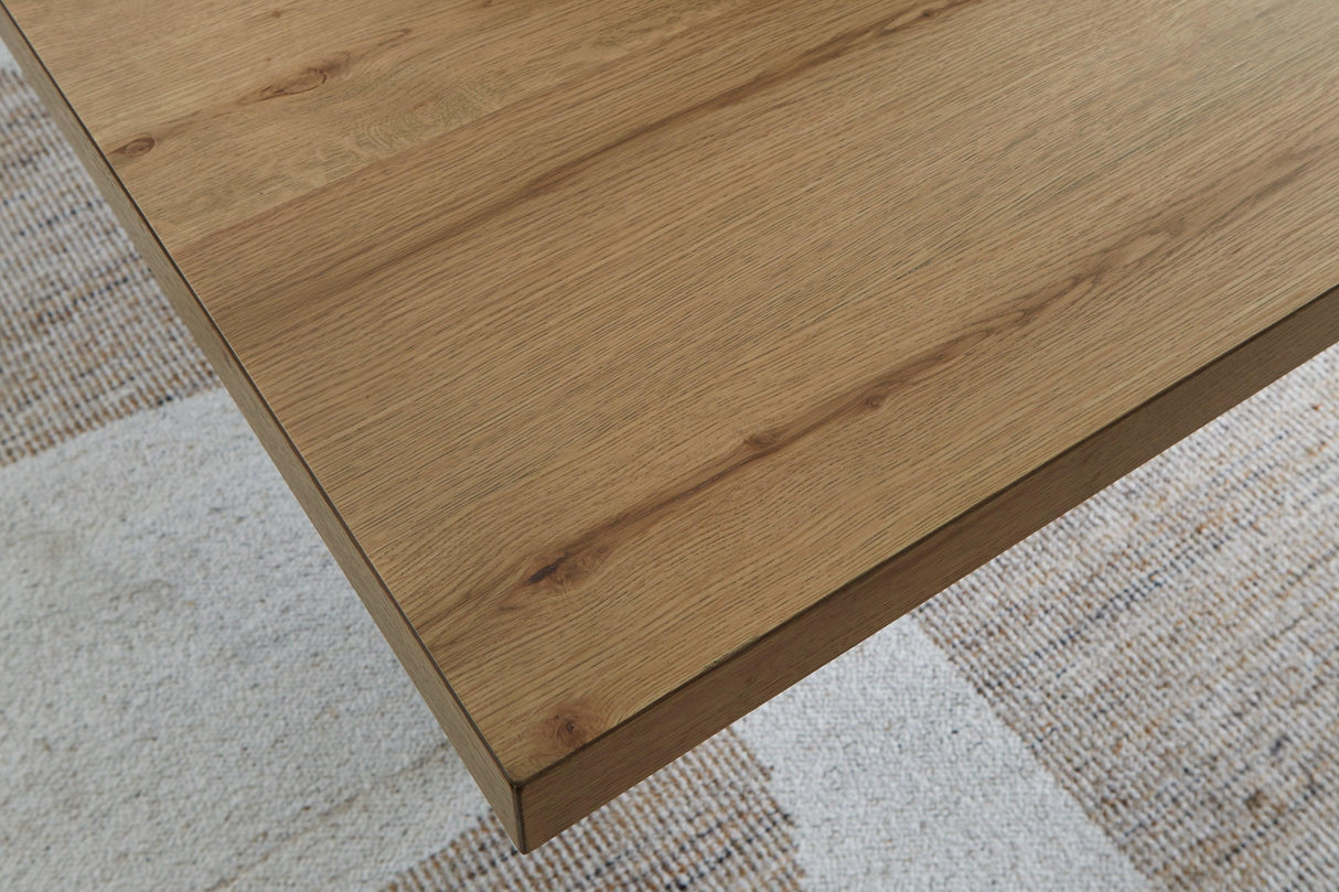 Galliden Light Brown Dining Table by Ashley at Eve Furniture