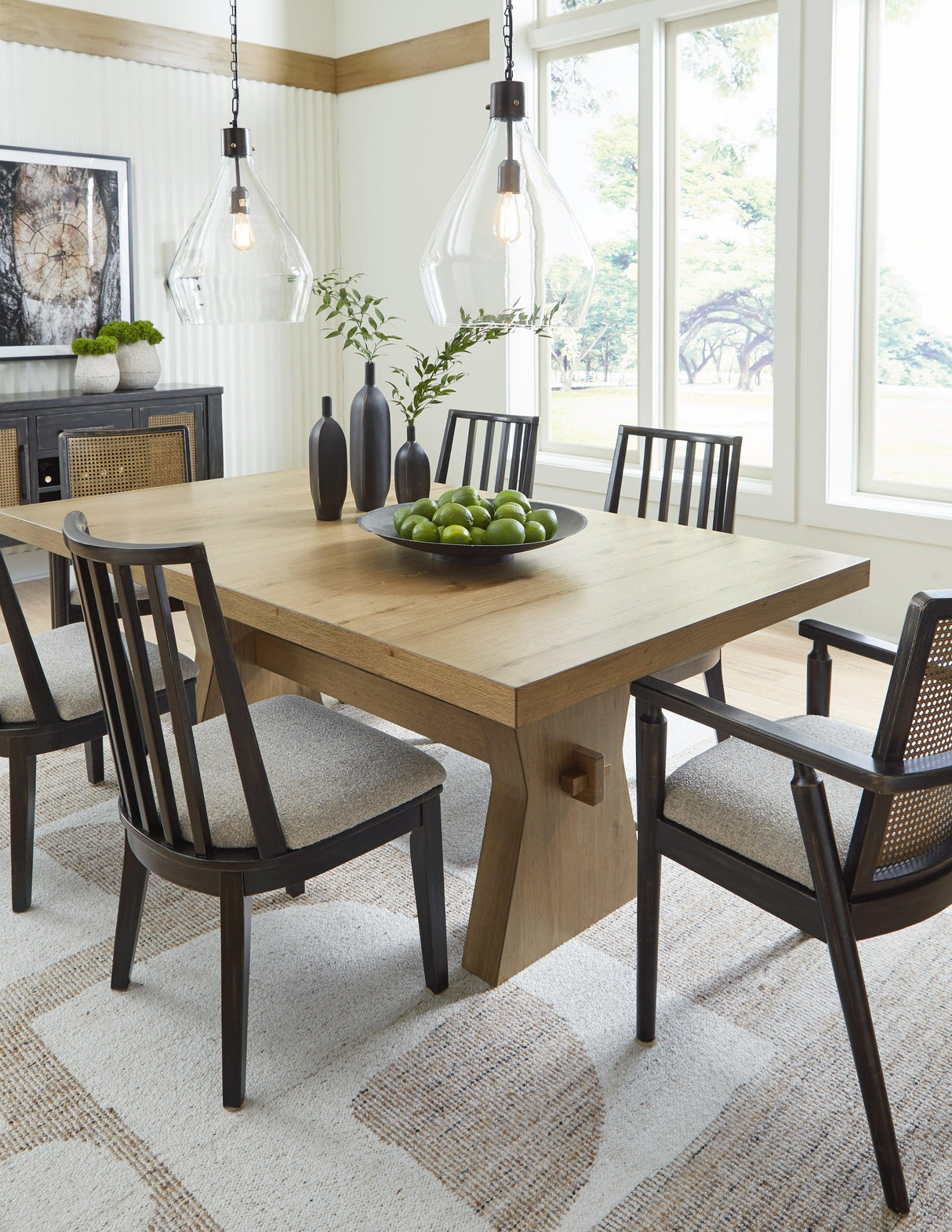 Galliden Light Brown Dining Table by Ashley at Eve Furniture