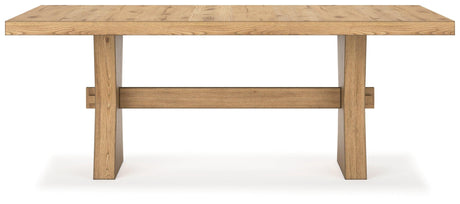 Galliden Light Brown Dining Table by Ashley at Eve Furniture