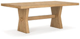 Galliden Light Brown Dining Table by Ashley at Eve Furniture