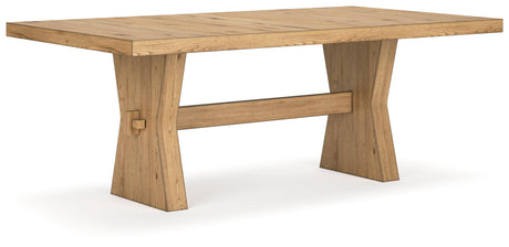 Galliden Light Brown Dining Table by Ashley at Eve Furniture