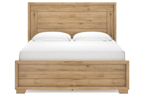 Galliden Light Brown King Panel Bed by Ashley at Eve Furniture