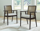 Galliden Black Dining Arm Chair, Set of 2 by Ashley at Eve Furniture