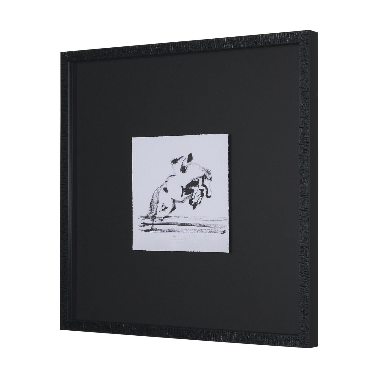 Galloping Gracefully by Santhosh ch Hand-Embellished Framed Artwork Matted under Glass by Mercana at Eve Furniture