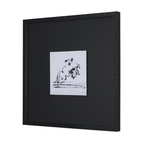 Galloping Gracefully by Santhosh ch Hand-Embellished Framed Artwork Matted under Glass by Mercana at Eve Furniture