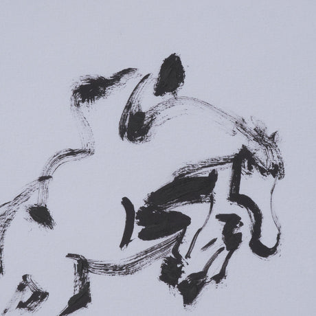 Galloping Gracefully by Santhosh ch Hand-Embellished Framed Artwork Matted under Glass by Mercana at Eve Furniture