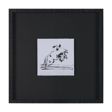 Galloping Gracefully by Santhosh ch Hand-Embellished Framed Artwork Matted under Glass by Mercana at Eve Furniture