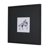 Galloping Silhouette by Santhosh ch Hand-Embellished Framed Artwork Matted under Glass by Mercana at Eve Furniture