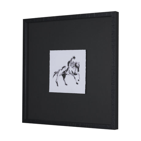 Galloping Silhouette by Santhosh ch Hand-Embellished Framed Artwork Matted under Glass by Mercana at Eve Furniture