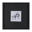 Galloping Silhouette by Santhosh ch Hand-Embellished Framed Artwork Matted under Glass by Mercana at Eve Furniture