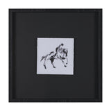 Galloping Silhouette by Santhosh ch Hand-Embellished Framed Artwork Matted under Glass by Mercana at Eve Furniture
