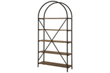 Galtbury Brown/Black Bookcase by Ashley at Eve Furniture